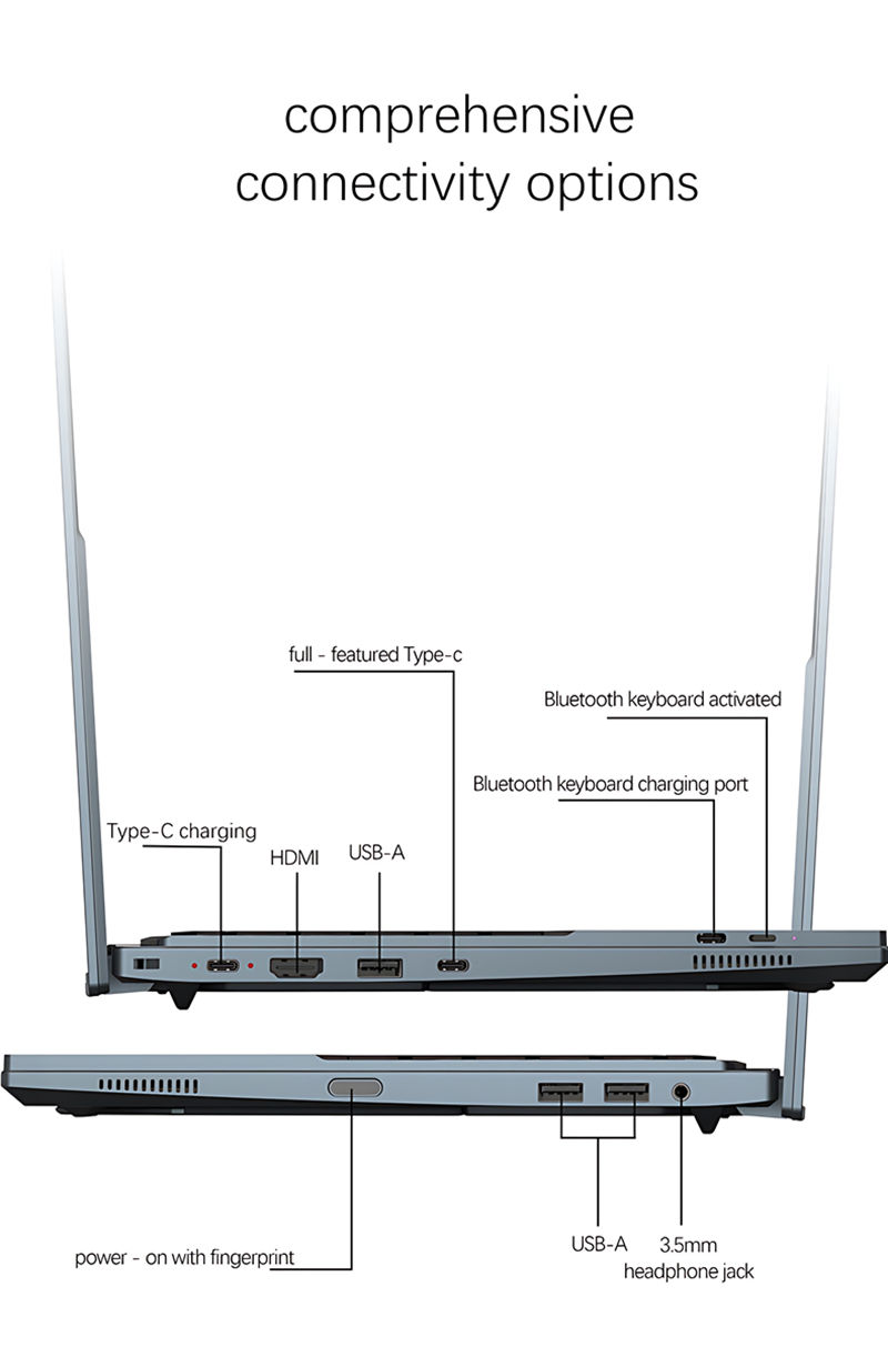 YX14 Dual Screen Laptop for Business Office Home Use -16