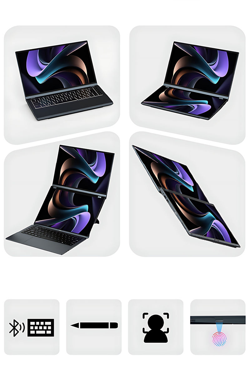 YX14 Dual Screen Laptop for Business Office Home Use -17