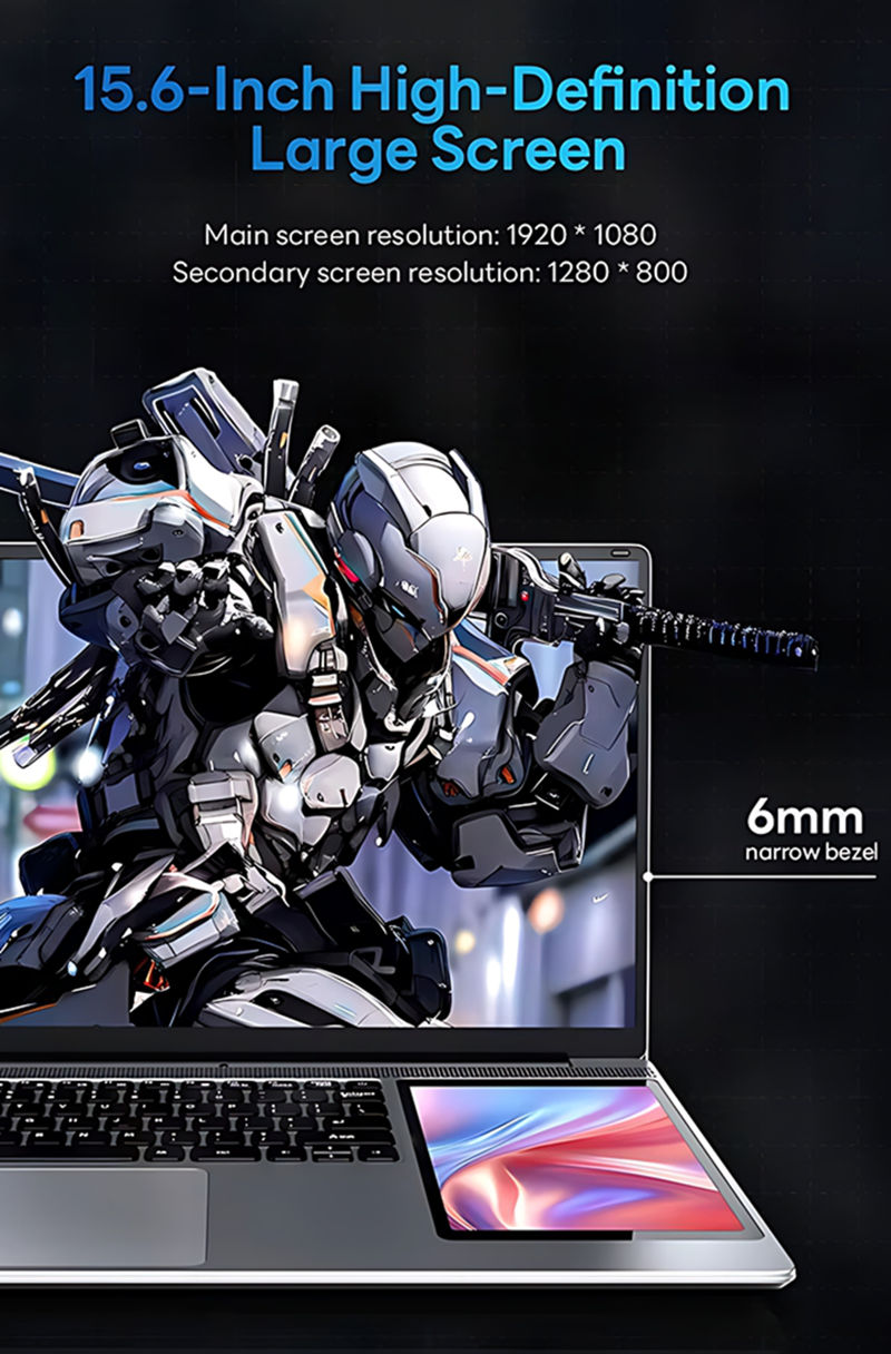 YX156 Dual-Screen Laptop for Business 9