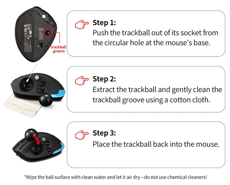 F-33 Pro Trackball Mouse 10