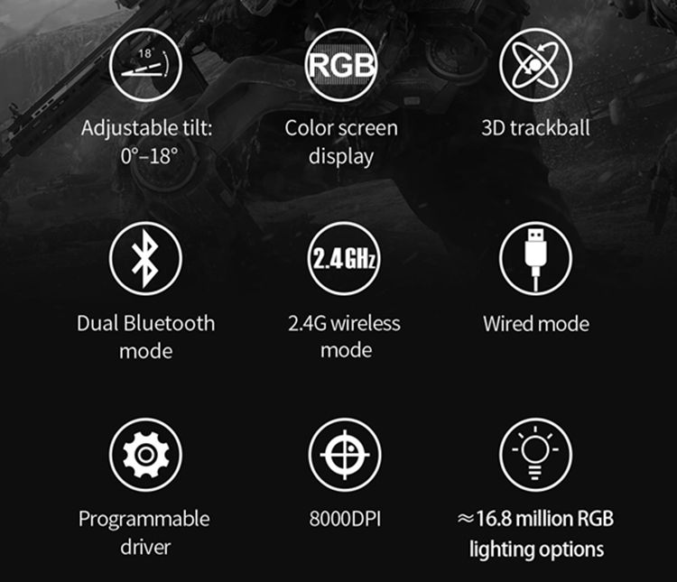 F-33 Pro Trackball Mouse 2