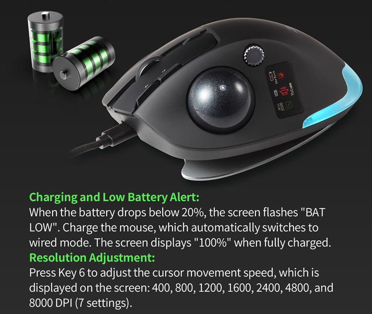 F-33 Pro Trackball Mouse 8