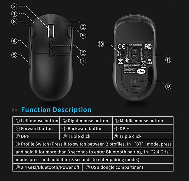 F-37 Ultralight Mouse for Gaming & Office Use (7)