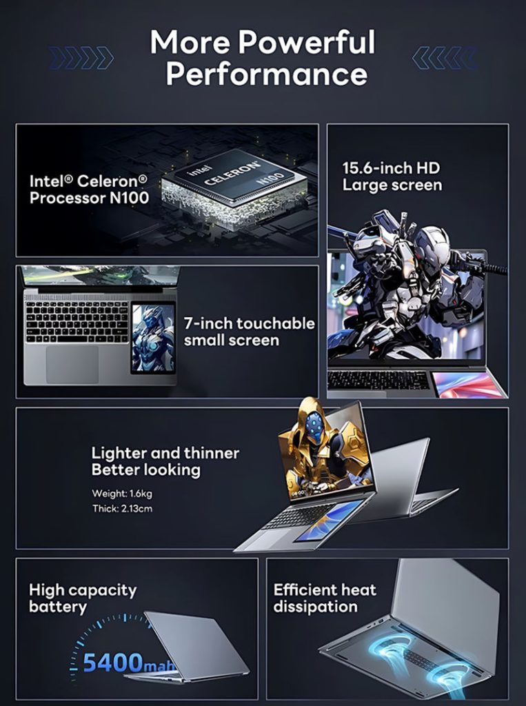 YX156 Dual-Screen Laptop for Business 13