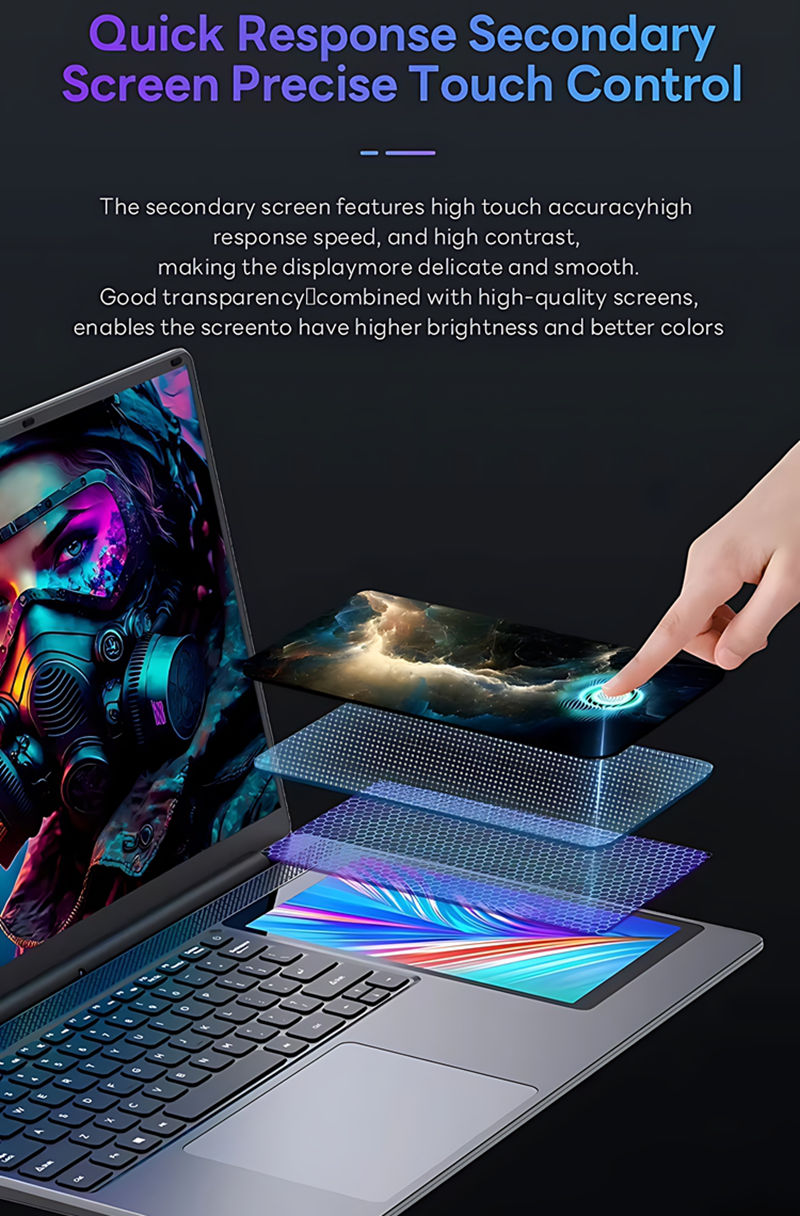YX156 Dual-Screen Laptop for Business 11