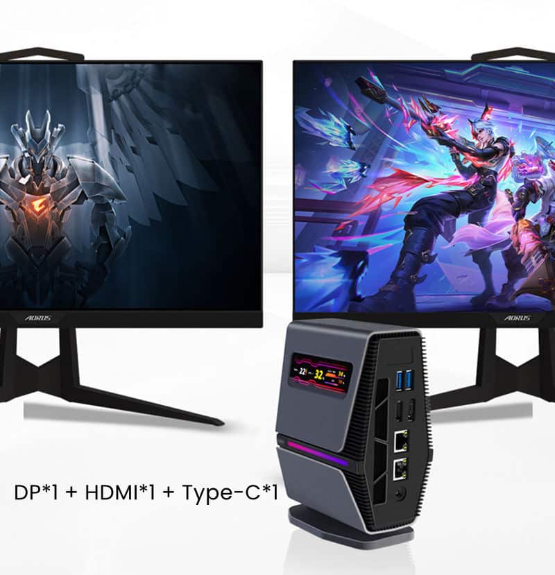 YISSIY Y6 AMD Ryzen 7 8845HS Mini PC 4