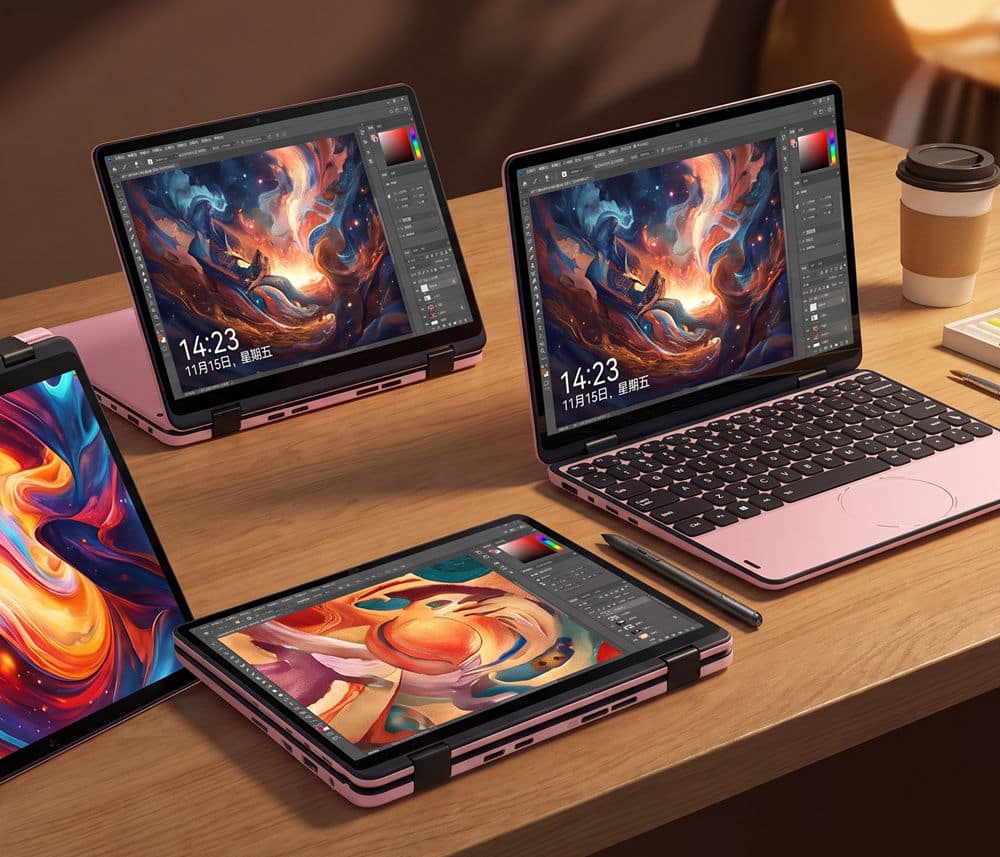 360° YOGA Convertible Versatility: Flip, Fold, and Work Anywhere