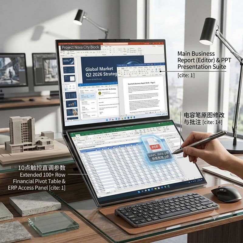 YX16 Plus 16 inch Dual-Screen Laptop For Office