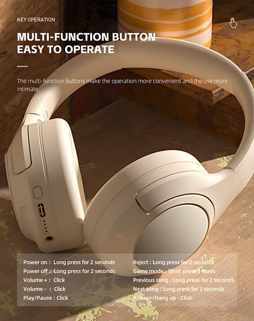 Intuitive On-Ear Controls: Total Command at Your Fingertips