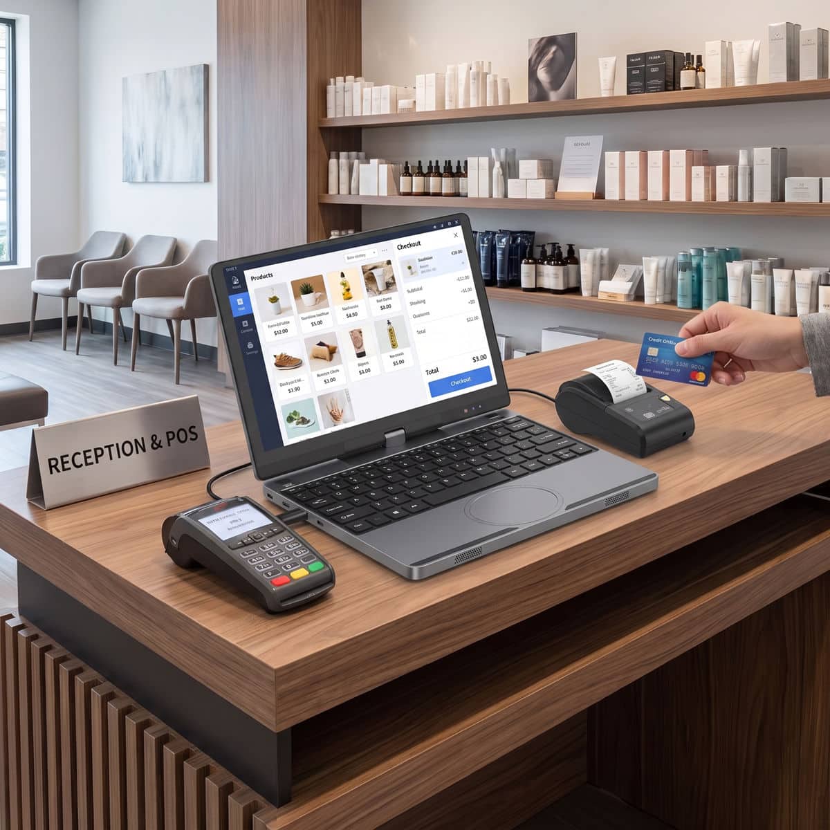 YISSIY YX105R 10.5" 4-in-1 Convertible Laptop for POS terminal