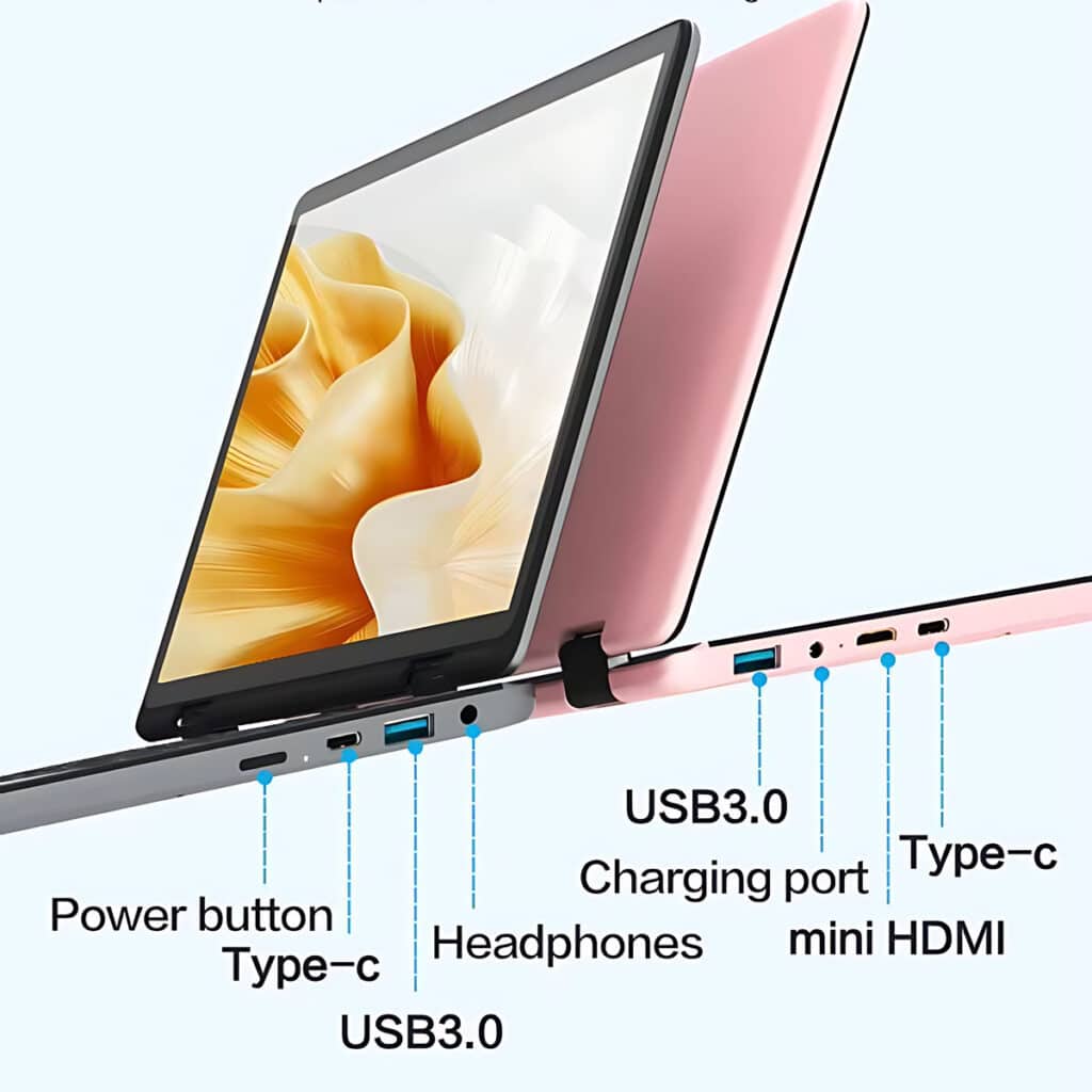 YISSIY YX110YP 11" 360° YOGA Touchscreen Laptop with Rich I/O Ports