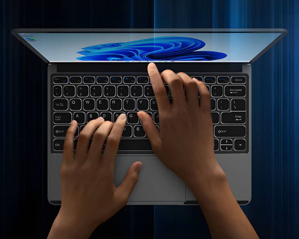 YISSIY YX130G Carbon Fiber Laptop with Ergonomic Business Backlit Keyboard