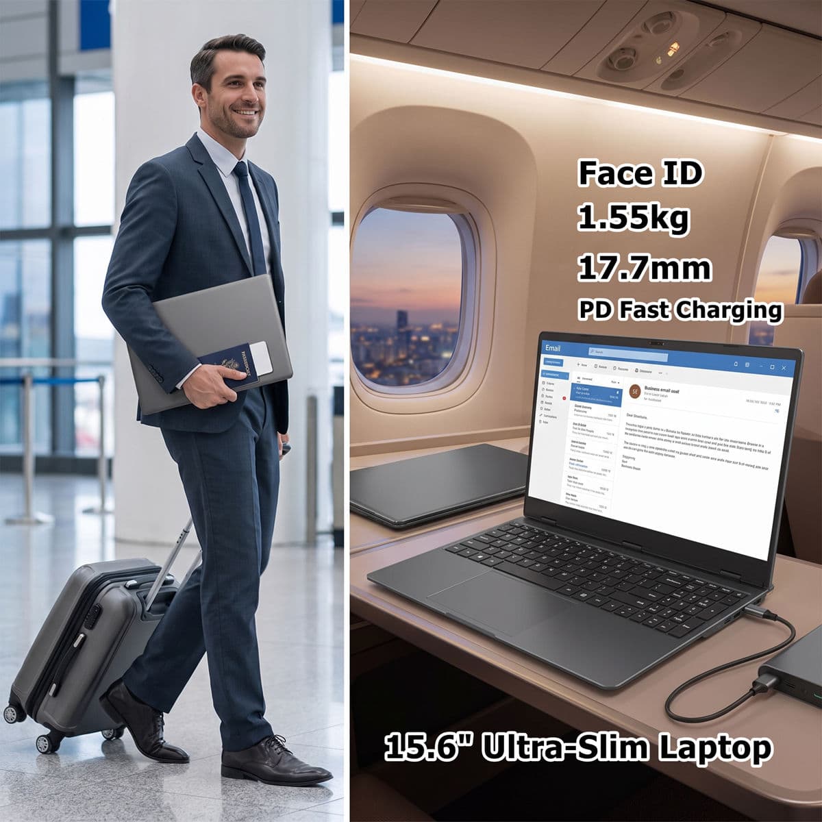 YISSIY YX156S 15.6" Ultra-Slim for Travel 2